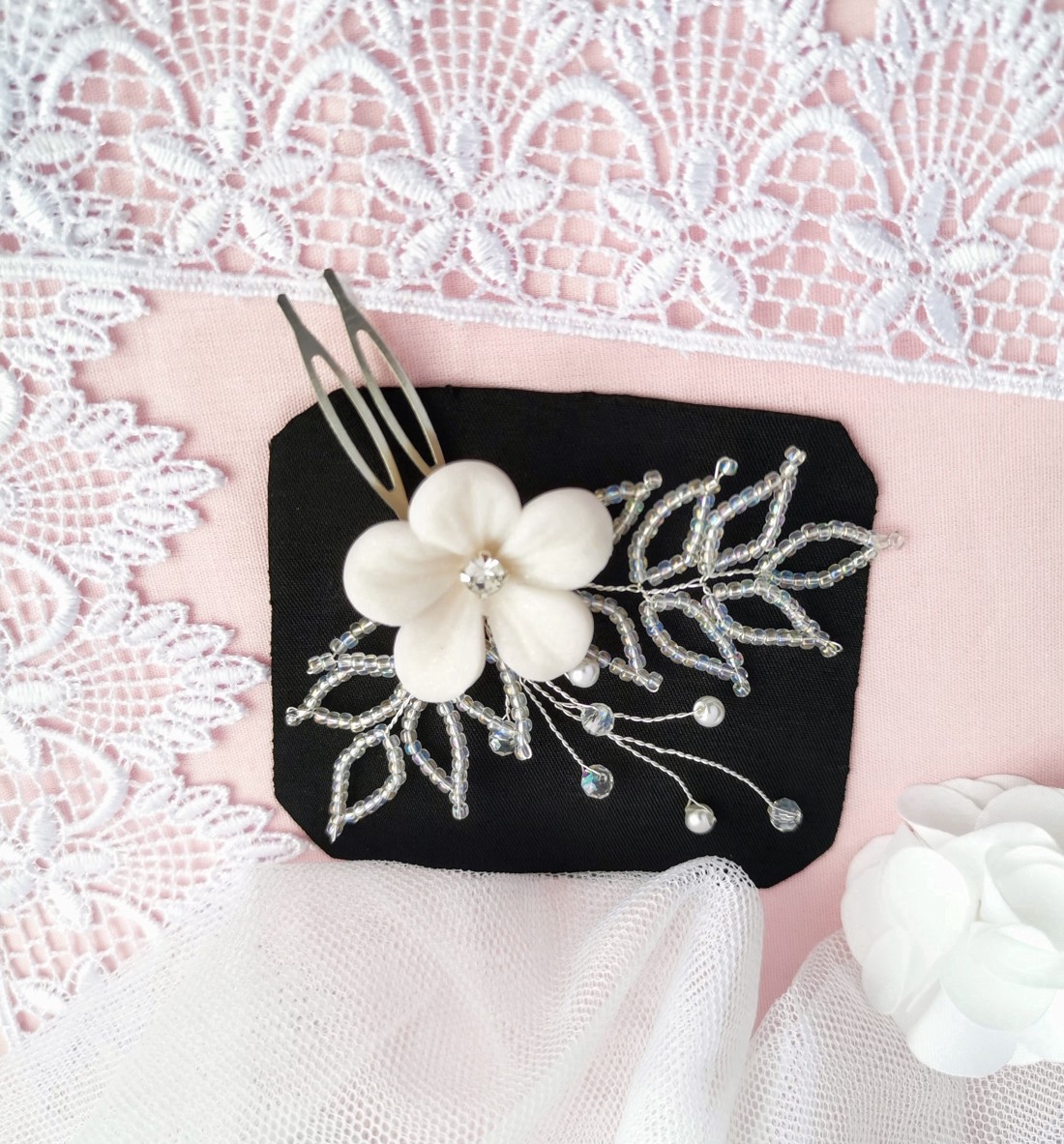 Supă de perle, accesorii florale pentru păr -  - Artynos.ro