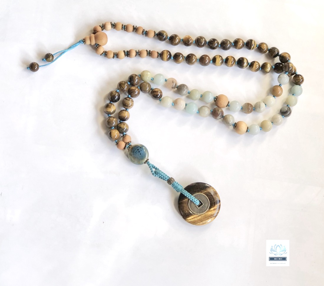 Colier cu amazonit și ochi de tigru, bijuterii minerale - - Artynos.ro Colier cu amazonit și ochi de tigru, bijuterii minerale - - Artynos.ro