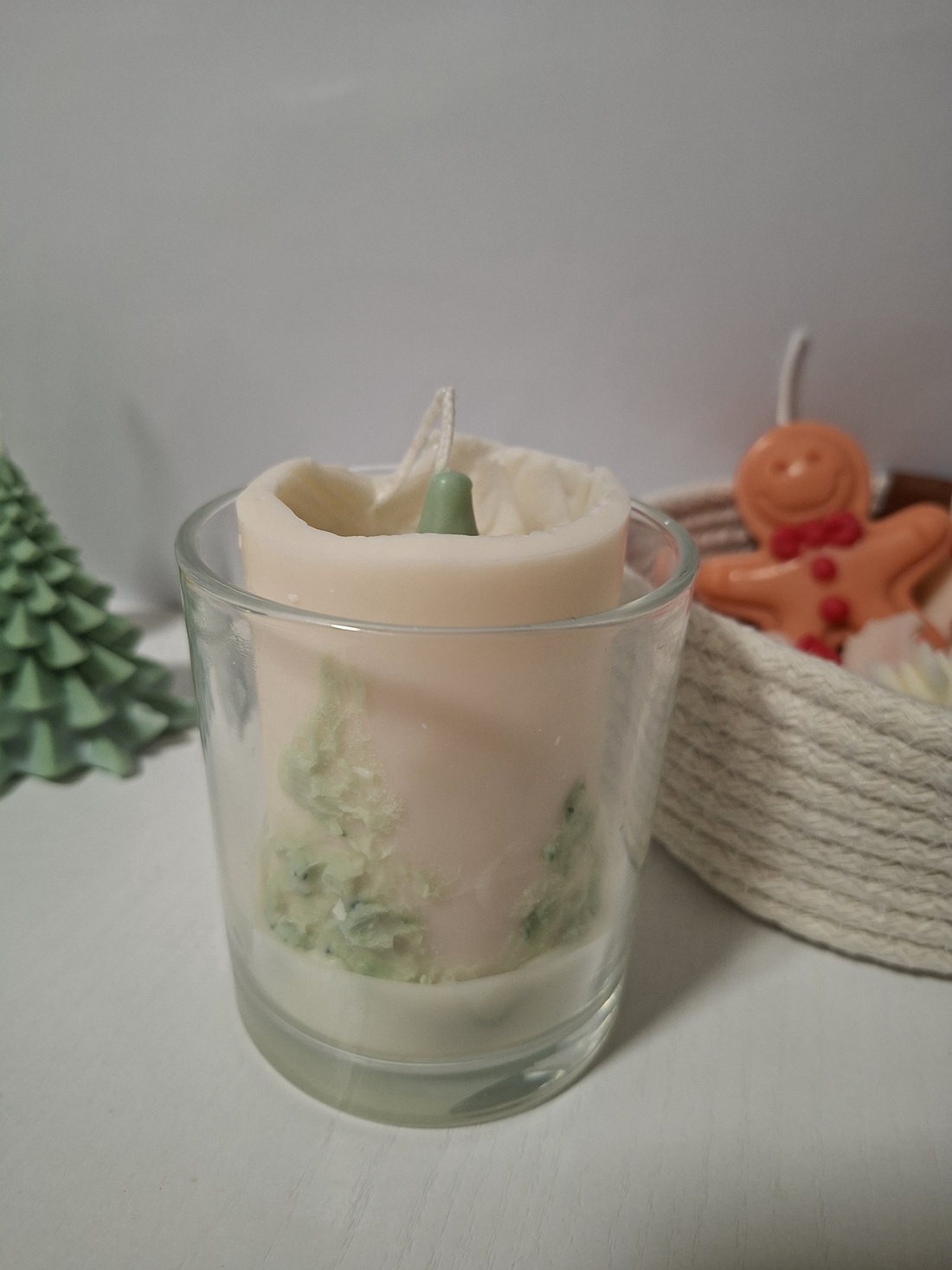 Lumanare cilindrica - crăciun - decorațiuni de crăciun de casă - lumânări parfumate de crăciun - Artynos.ro