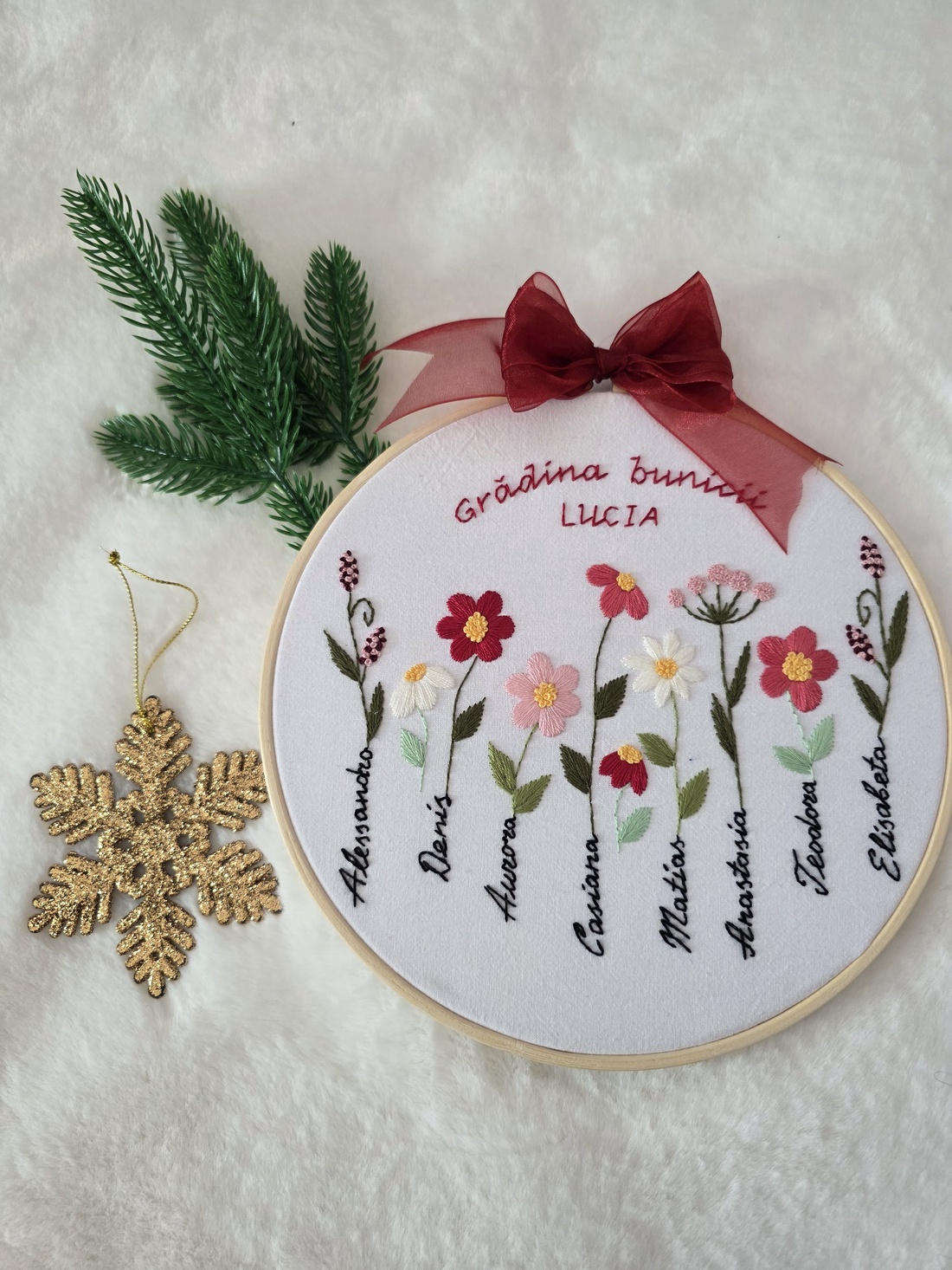 Gradina bunicii - arte vizuale și accesorii  - imagini cu broderii - alte tablouri textil - Artynos.ro