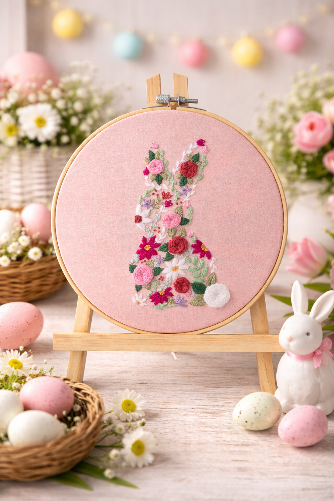 Tablou brodat cu iepuras -  - Artynos.ro