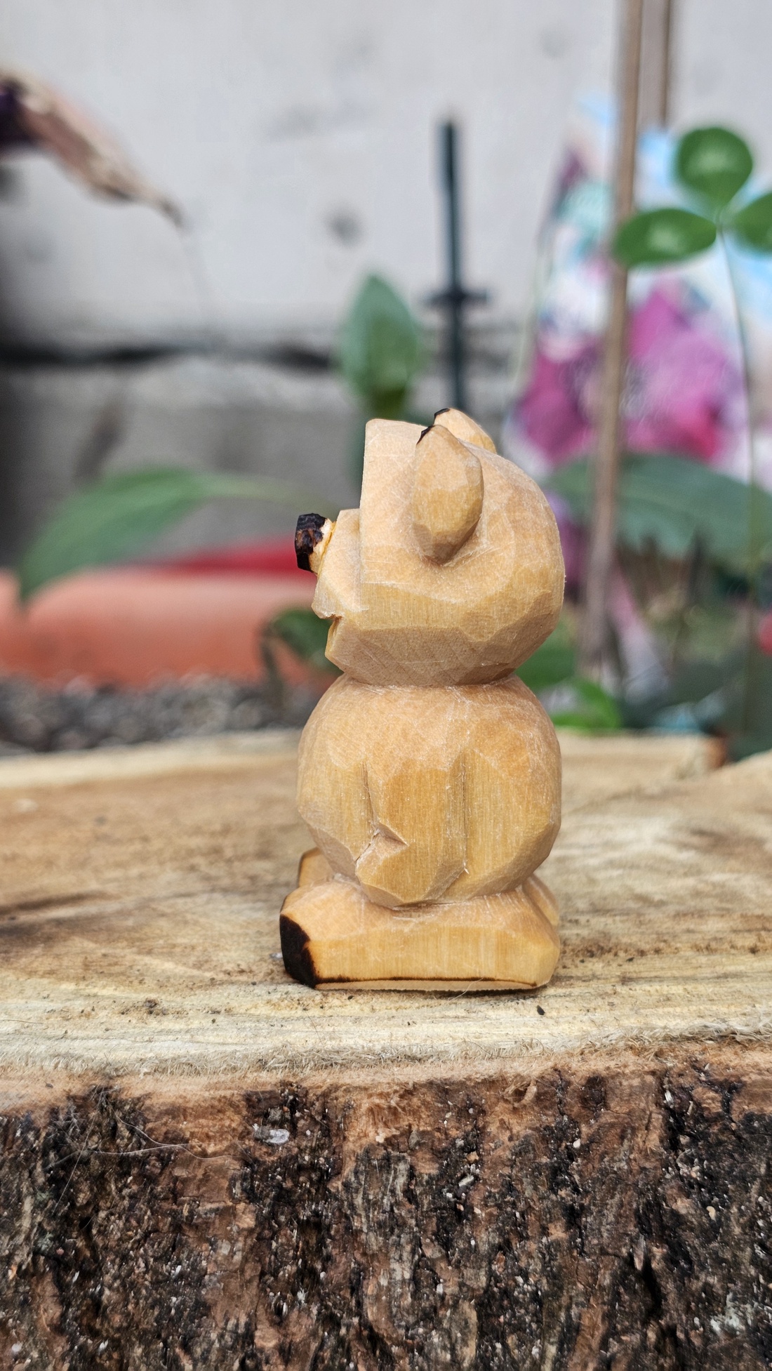 Simple bear - arte vizuale și accesorii  - sculptură - statuie lemn - Artynos.ro