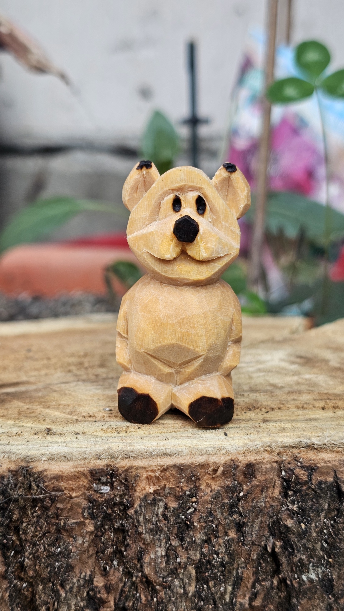 Simple bear - arte vizuale și accesorii  - sculptură - statuie lemn - Artynos.ro
