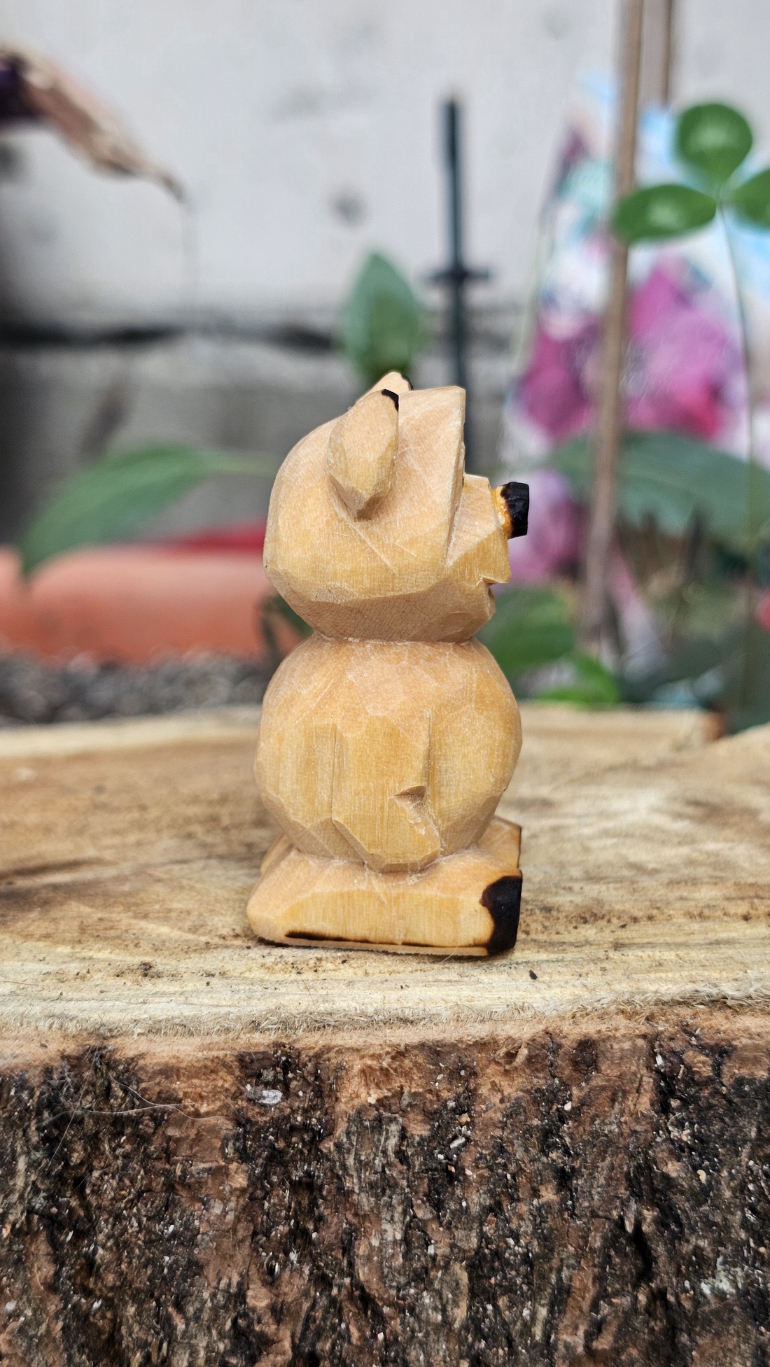 Simple bear - arte vizuale și accesorii  - sculptură - statuie lemn - Artynos.ro