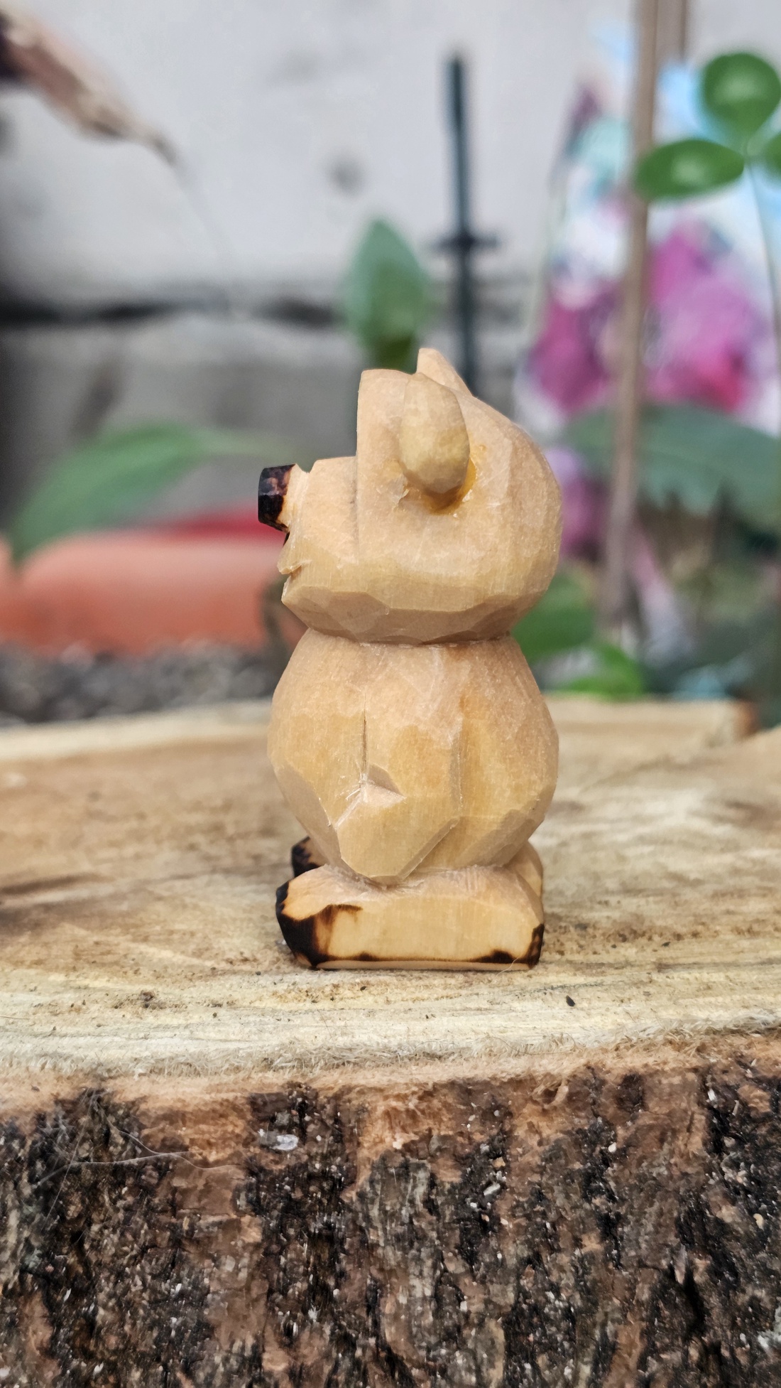 Simple bear - arte vizuale și accesorii  - sculptură - statuie lemn - Artynos.ro