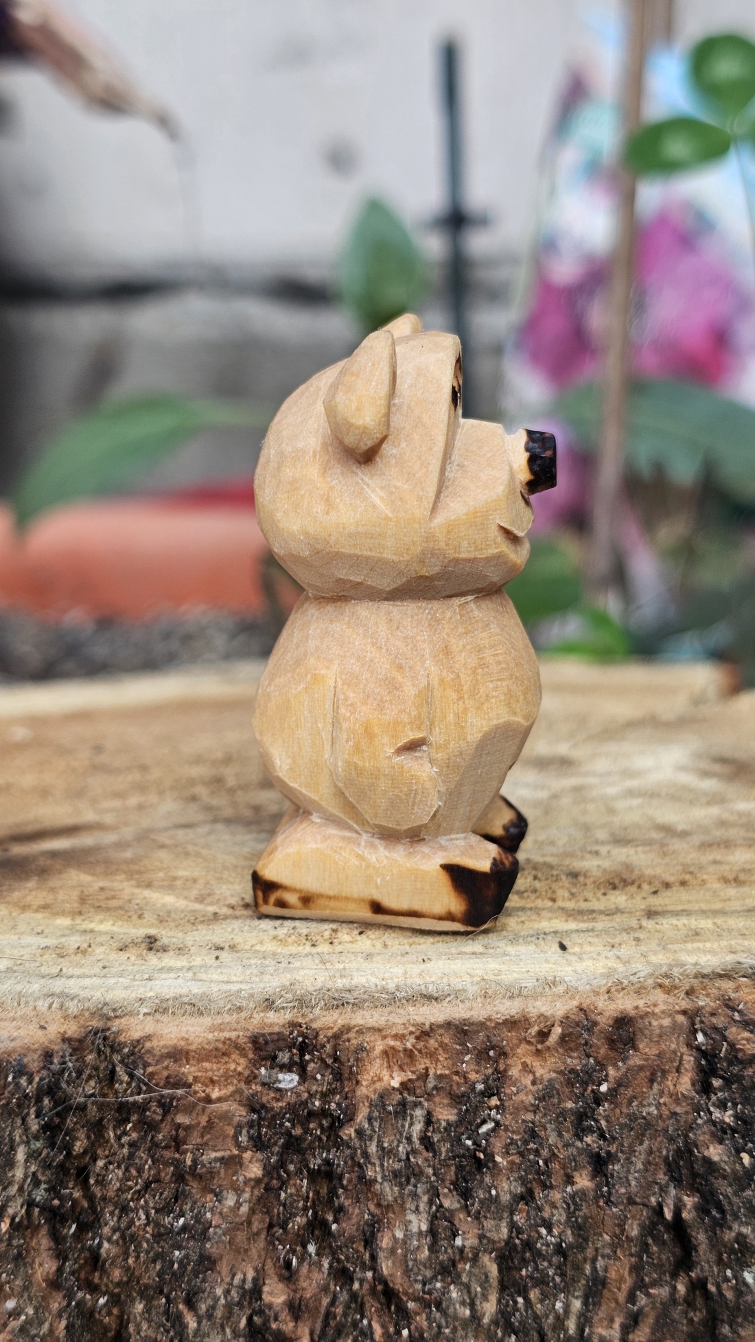 Simple bear - arte vizuale și accesorii  - sculptură - statuie lemn - Artynos.ro