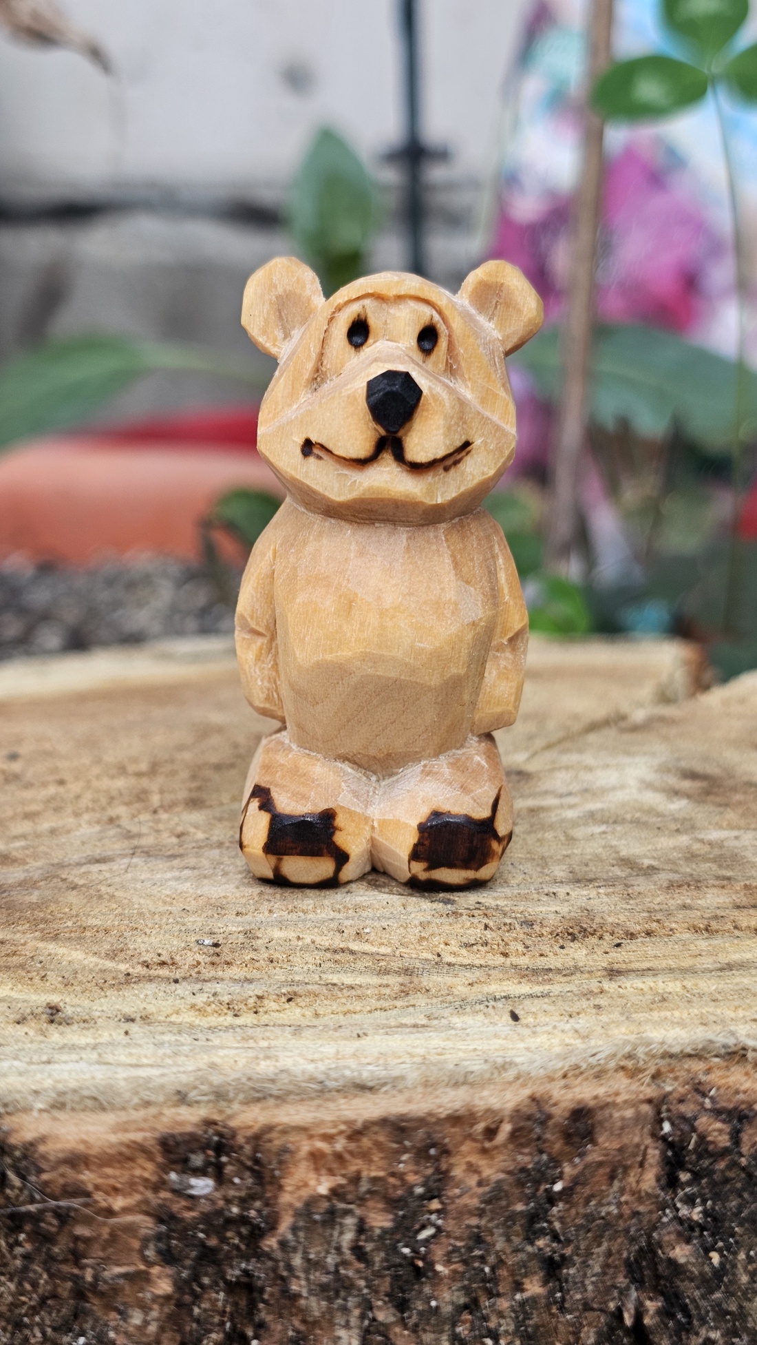 Simple bear - arte vizuale și accesorii  - sculptură - statuie lemn - Artynos.ro