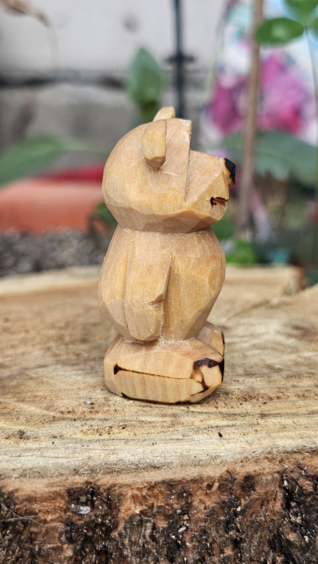 Simple bear - arte vizuale și accesorii  - sculptură - statuie lemn - Artynos.ro