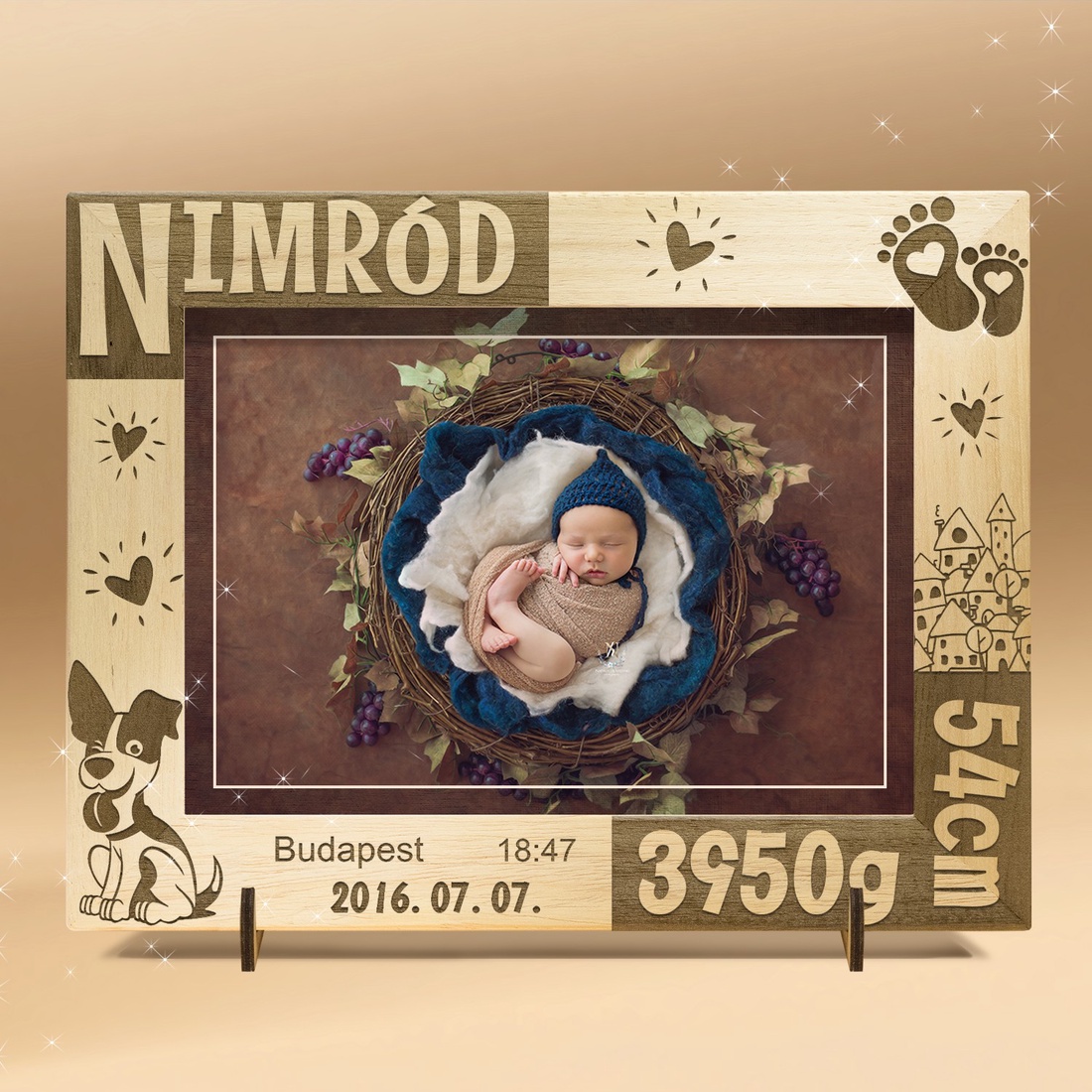 Ramă foto gravată personalizat, pentru botez, pentru nașterea unui copil. - accessorii și unelte - lemn - ramă foto - Artynos.ro Ramă foto gravată personalizat, pentru botez, pentru nașterea unui copil. - accessorii și unelte - lemn - ramă foto - Artynos.ro