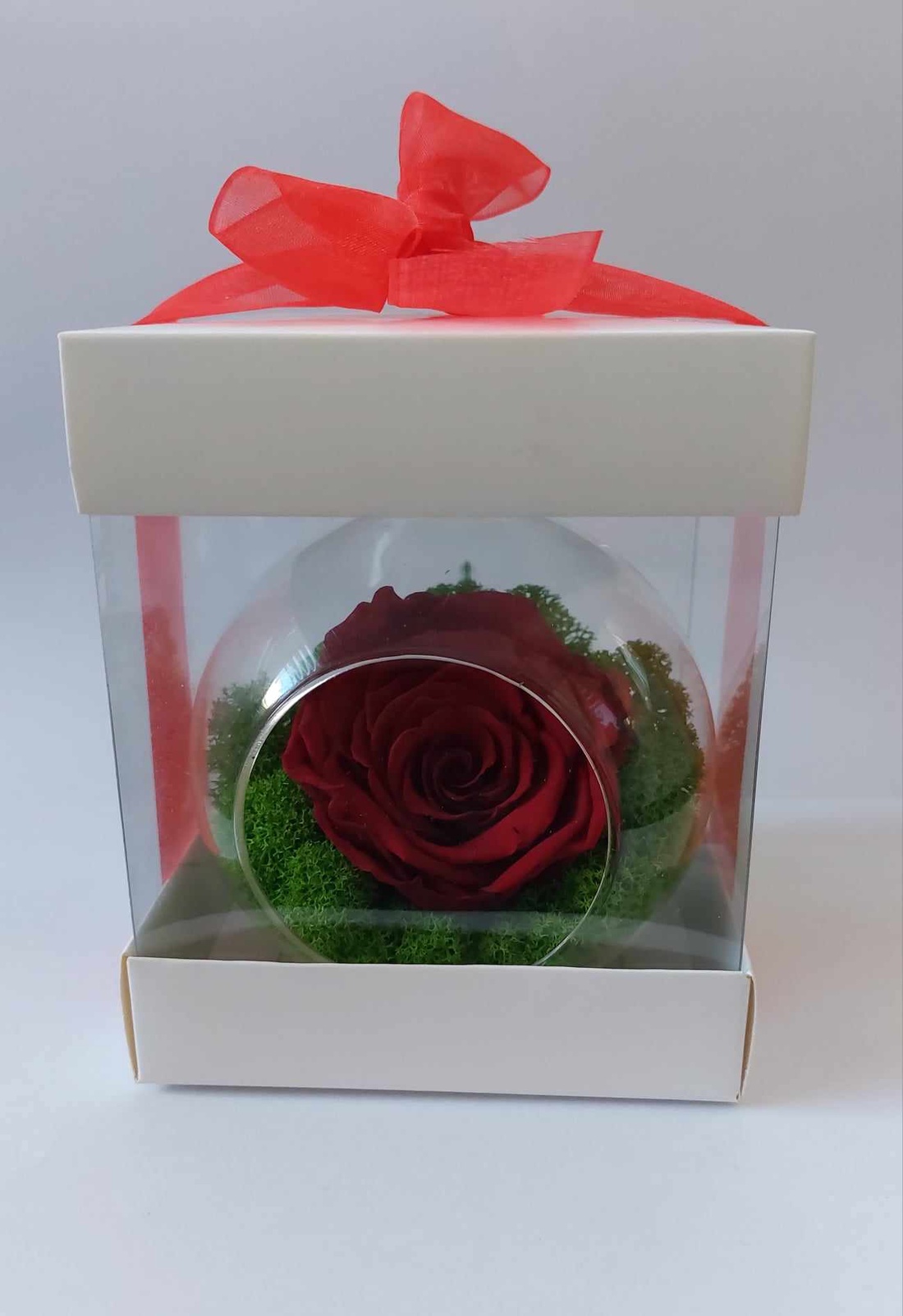 Trandafir criogenat in glob de sticla - casă & stil de viață - decorațiuni de casă - accesorii florale - cutii cu flori - Artynos.ro