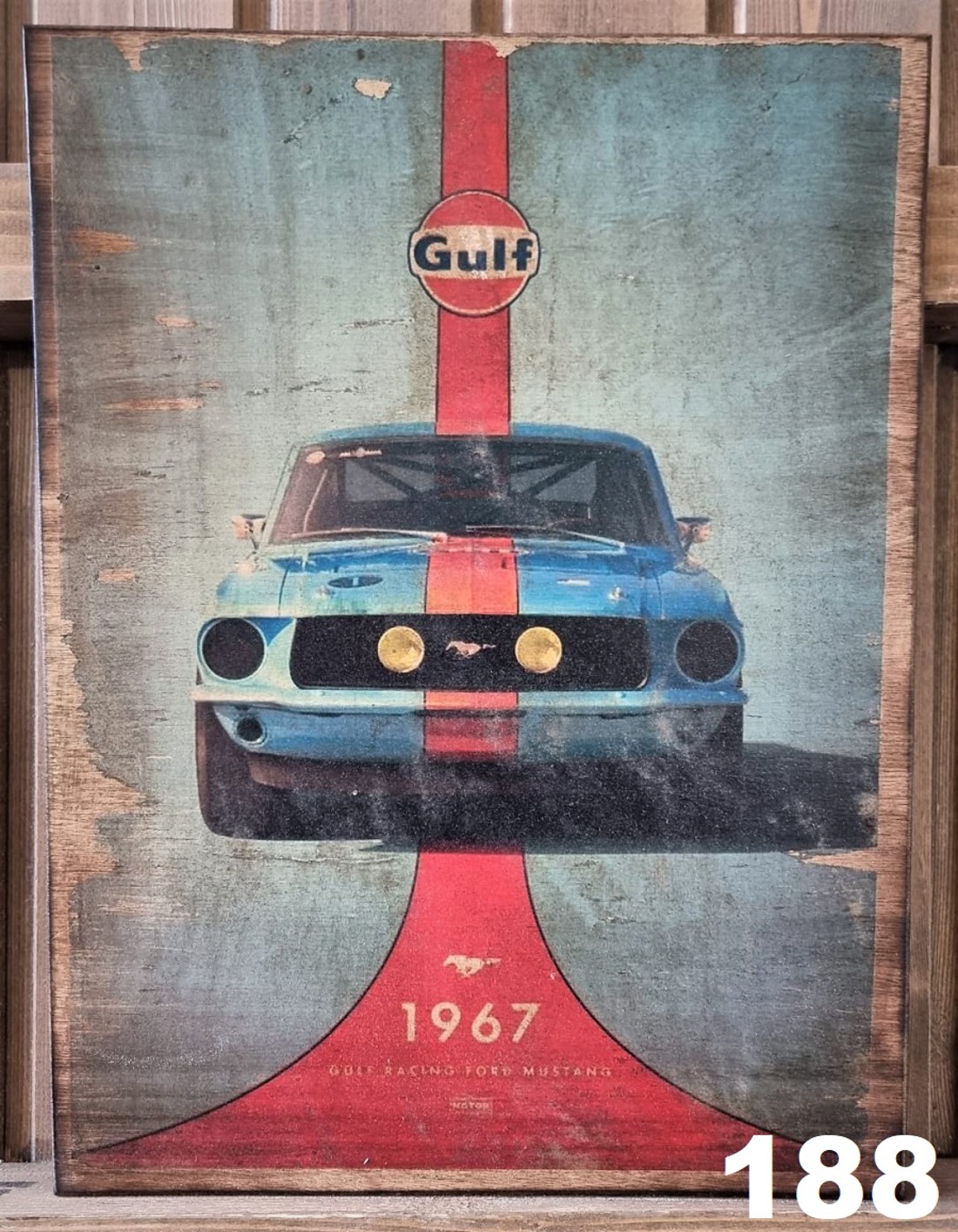 Ford Mustang placat din lemn - casă & stil de viață - accesorii pentru decorat casa - picturi murale - artă de perete din lemn - Artynos.ro