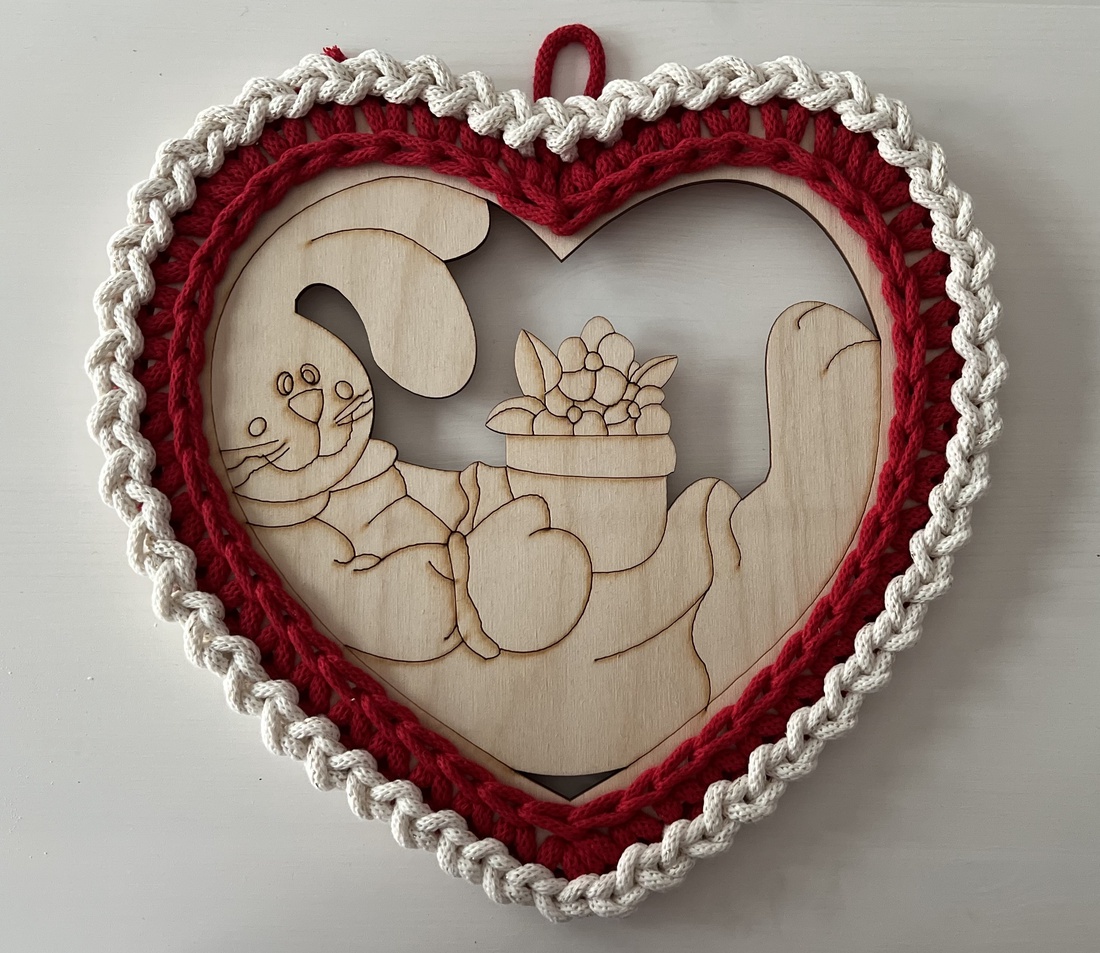 Obiect decorativă  - decor de sărbători - decorațiuni de paște - coș de ouă - Artynos.ro