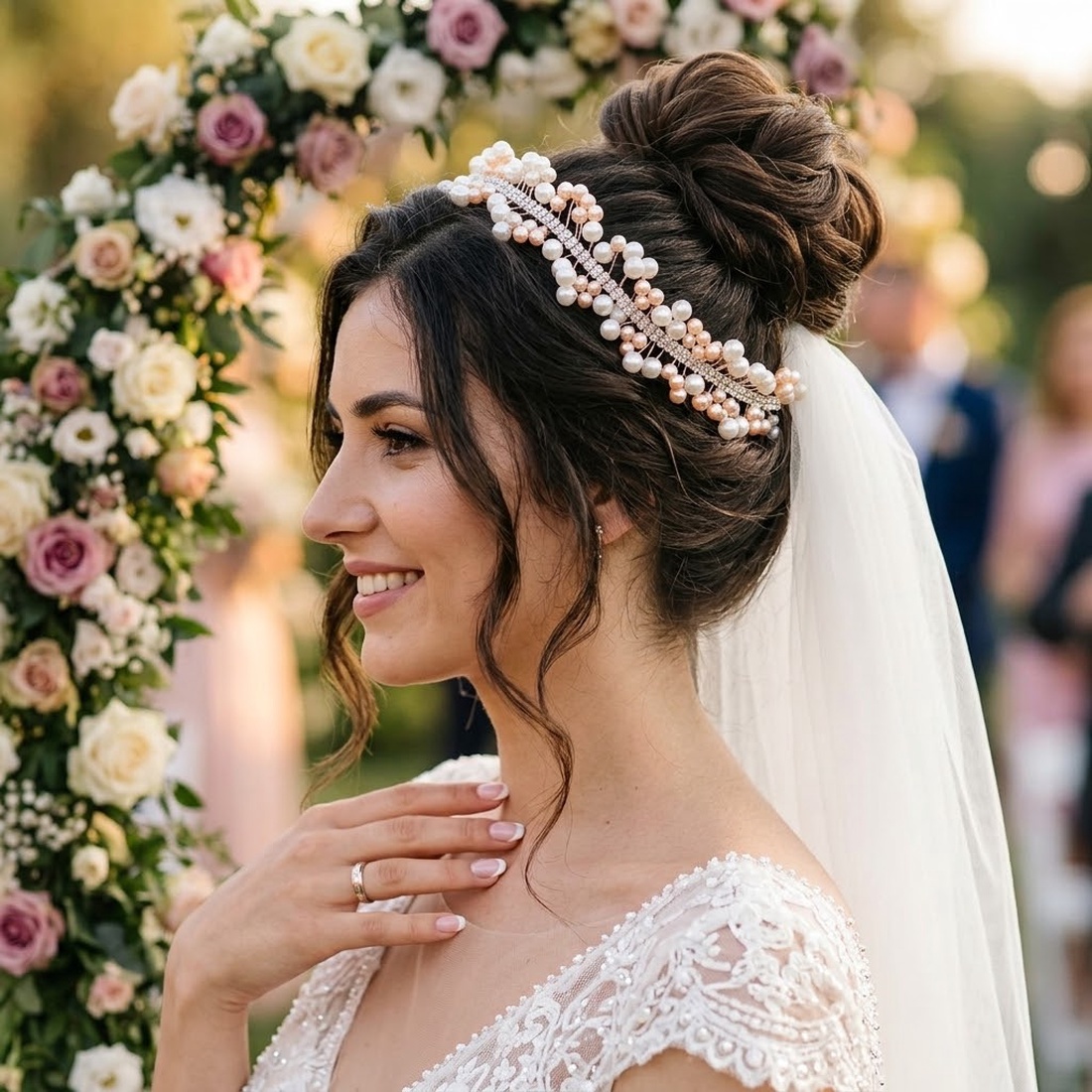 Diademă Elegantă Artynos � Rafinament și Strălucire pentru Evenimente Speciale - accesorii nuntă - accesorii de nuntă - voal mirese - Artynos.ro