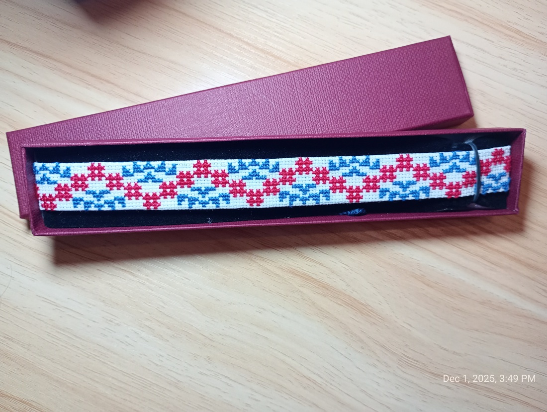 Colier / panglica pentru gat  - bijuterii - coliere - coliere brodate - Artynos.ro