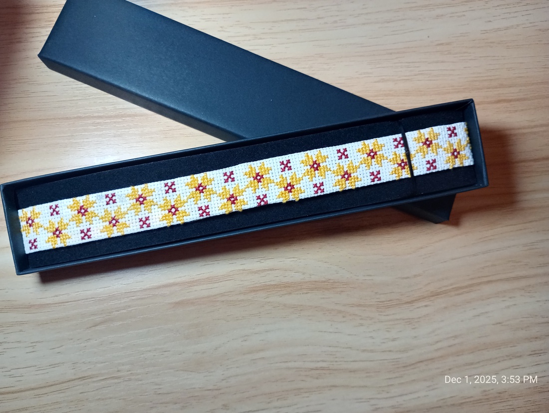 Colier / panglica pentru gat  - bijuterii - coliere - coliere brodate - Artynos.ro