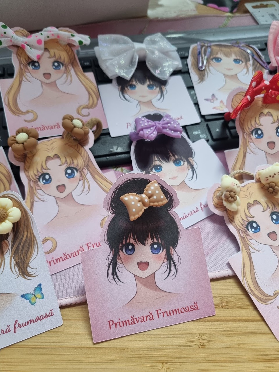 Mărțișor handmade � fundiță delicată pentru fetite - bijuterii - mărțișor - Artynos.ro