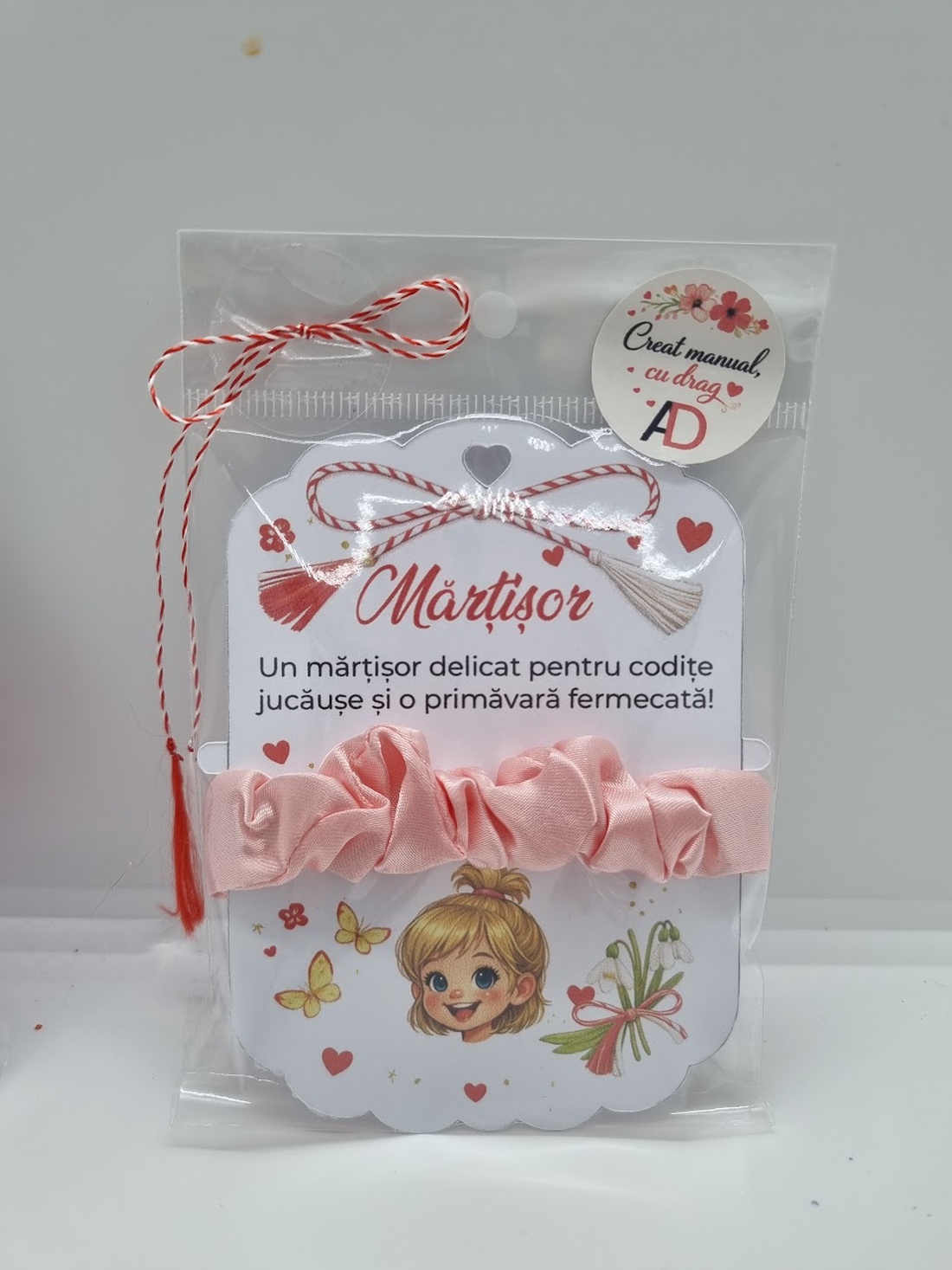 Mărțișoare cu scrunchie pentru fetițe - bijuterii - mărțișor - Artynos.ro