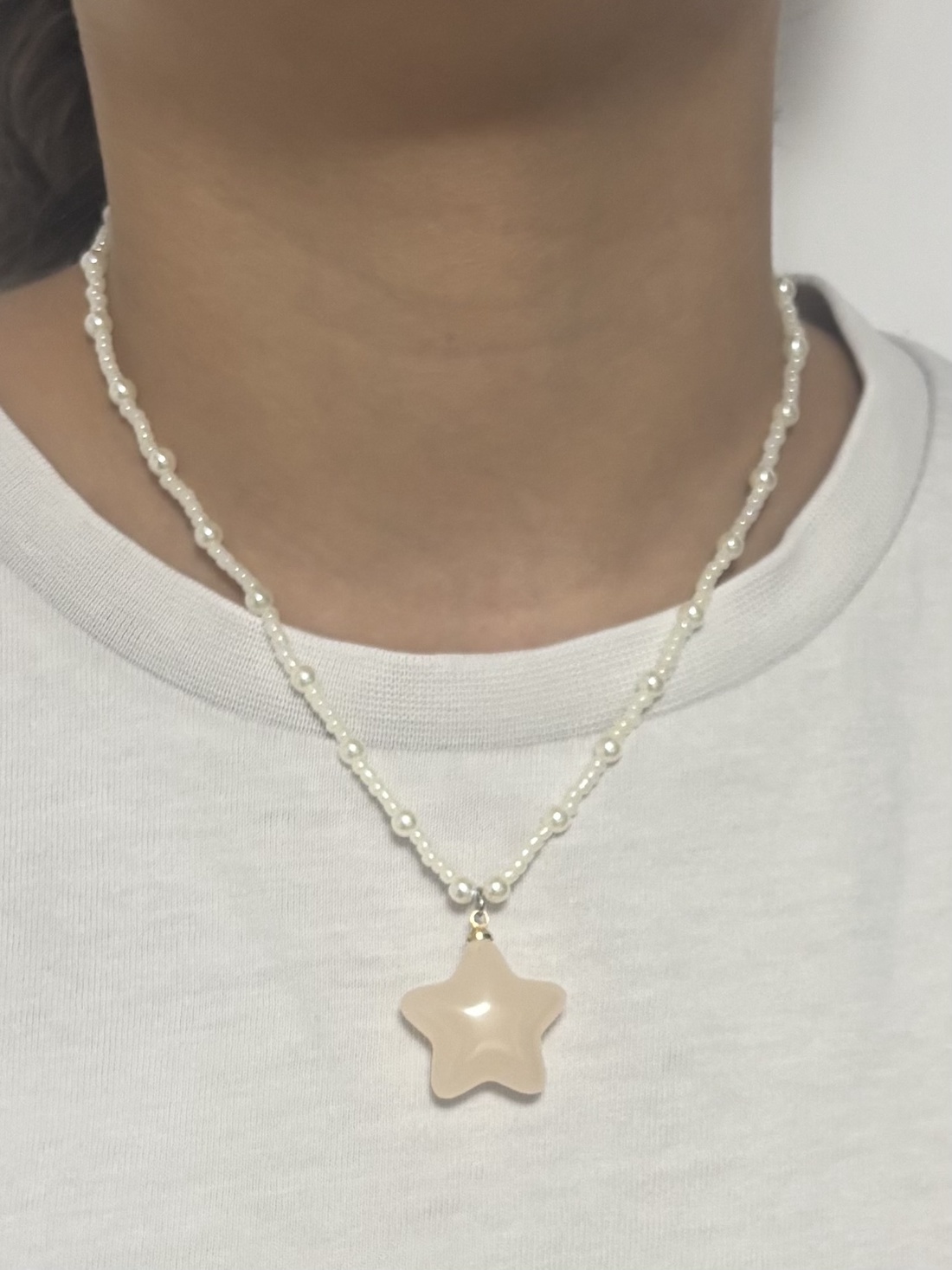 Colier steluță cu perle - bijuterii - coliere - coliere cu pandative - Artynos.ro