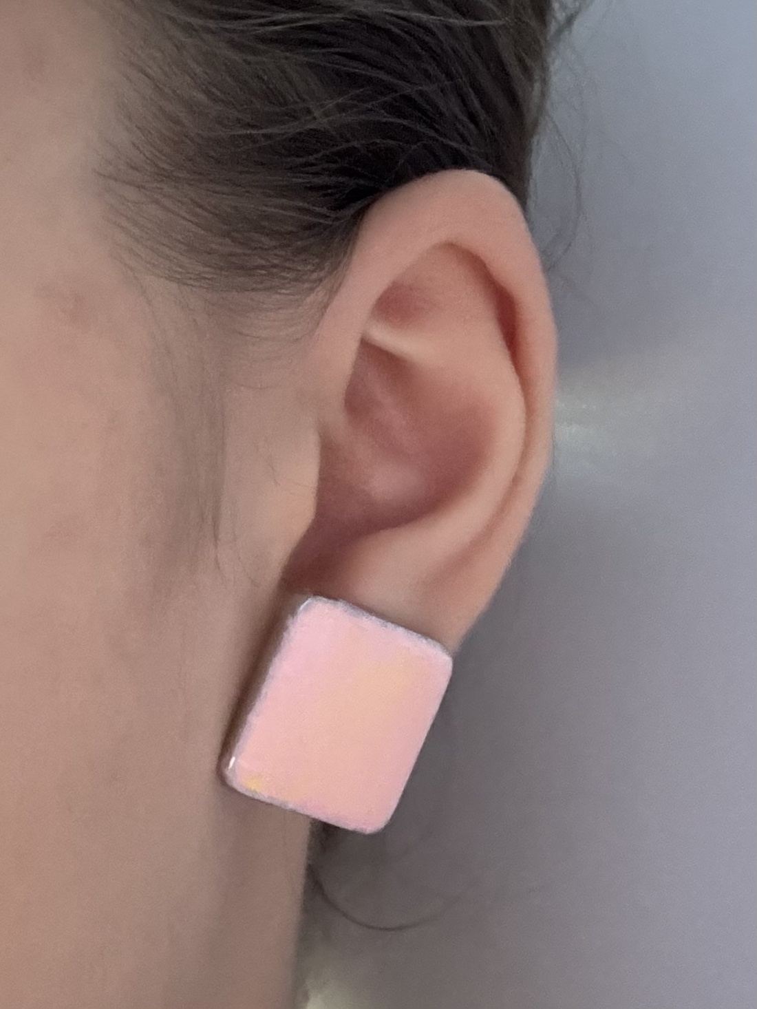 Cercei pătrați ombré pictați - bijuterii - cercei - cercei din mărgele - Artynos.ro