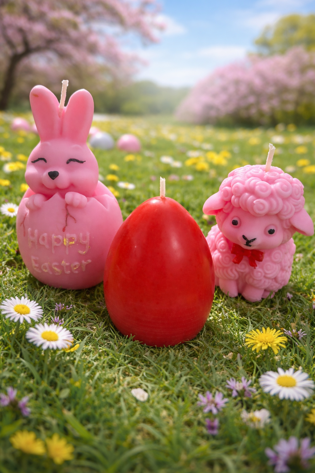 Set 3 lumari parfumate Paste cu aroma florala - casă & stil de viață - lumânări, parfumuri, arome - lumânări artizanale - Artynos.ro