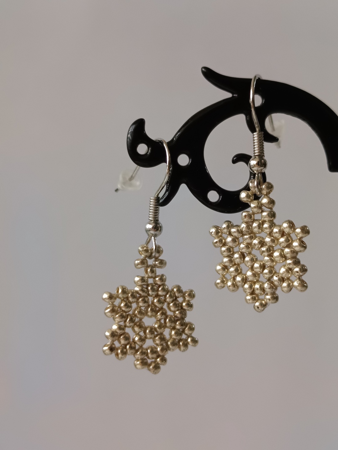 Cercei stea ( model 1) - bijuterii - cercei - cercei din mărgele - Artynos.ro