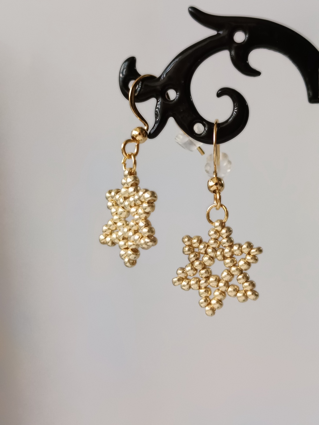 Cercei stea ( model 2)  - bijuterii - cercei - cercei din mărgele - Artynos.ro