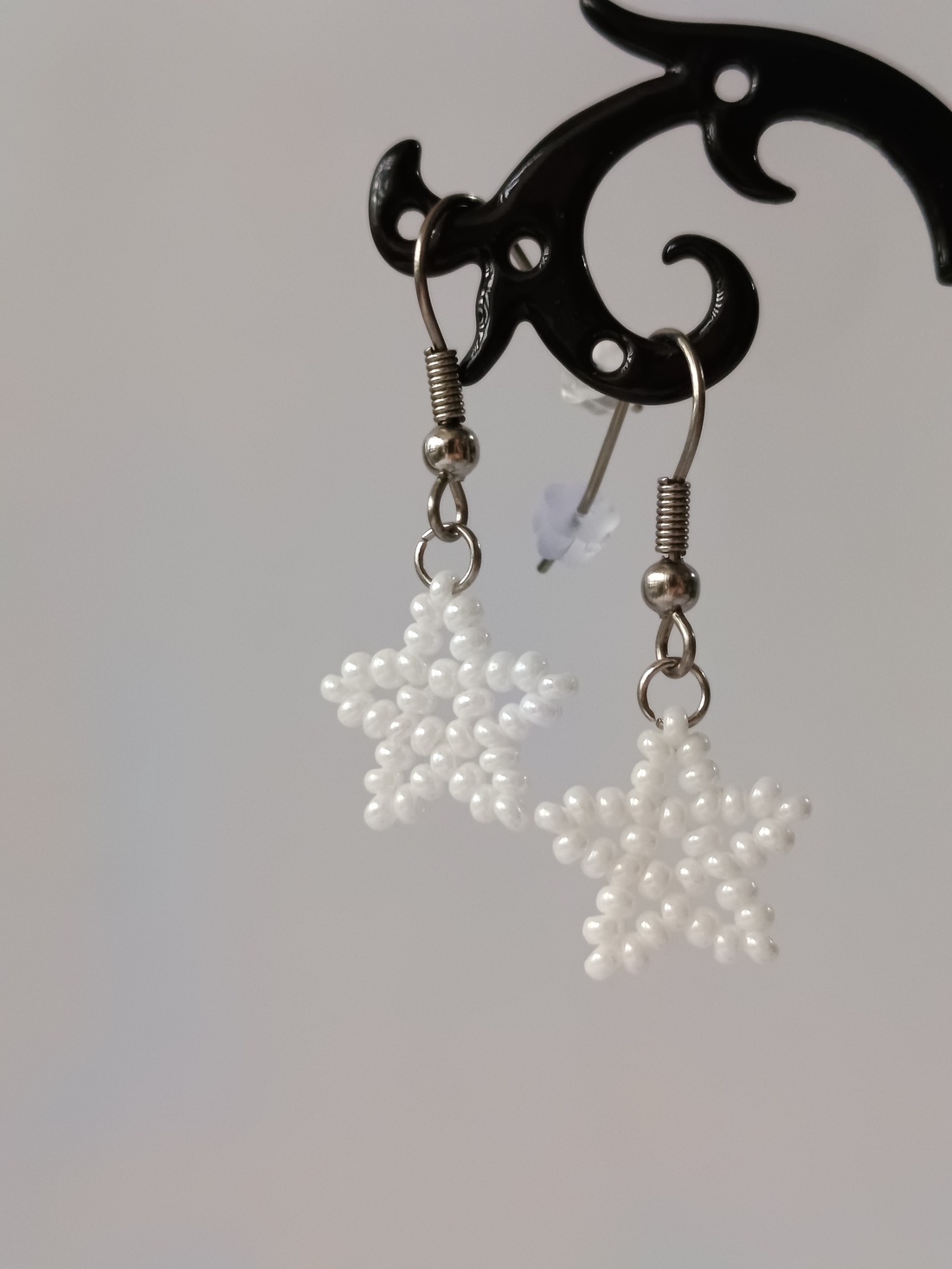 Cercei stea ( model 2)  - bijuterii - cercei - cercei din mărgele - Artynos.ro