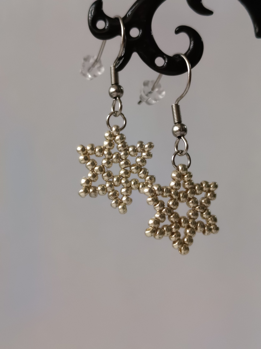 Cercei stea ( model 2)  - bijuterii - cercei - cercei din mărgele - Artynos.ro