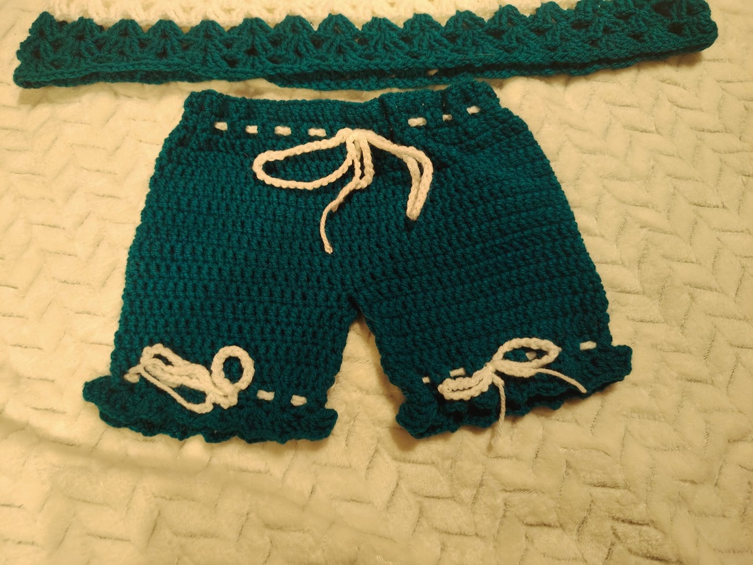 Set crosetat copii - pantaloni scurti si rochita - îmbrăcăminte și modă - haine bebeluși și copii - pantaloni copii - Artynos.ro