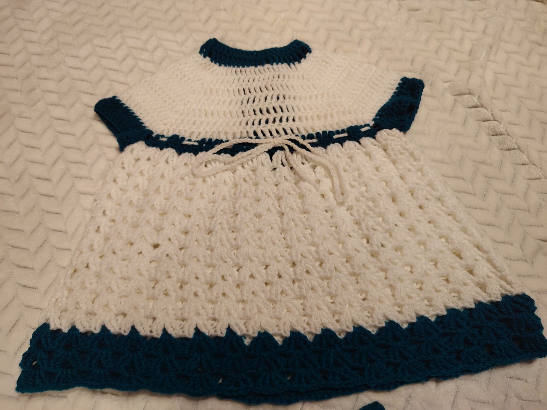 Set crosetat copii - pantaloni scurti si rochita - îmbrăcăminte și modă - haine bebeluși și copii - pantaloni copii - Artynos.ro