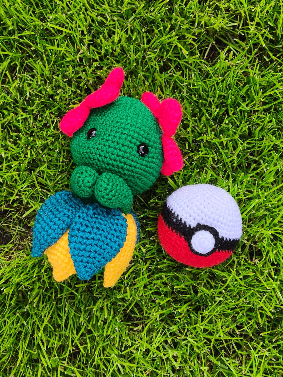 Jucarie crosetata tematica Pokemon + pokeminge - jucării și echipamente pentru copii - plușuri - personaje de basm din pluș - Artynos.ro