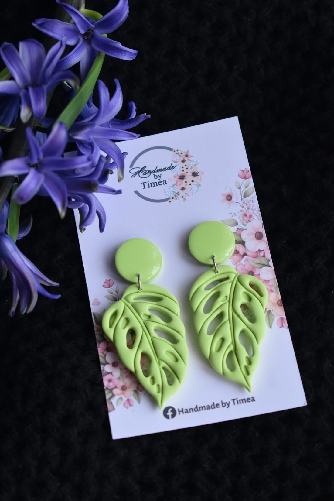 Cercei Frunza Monsterra - bijuterii - cercei - cercei cu figurine - Artynos.ro