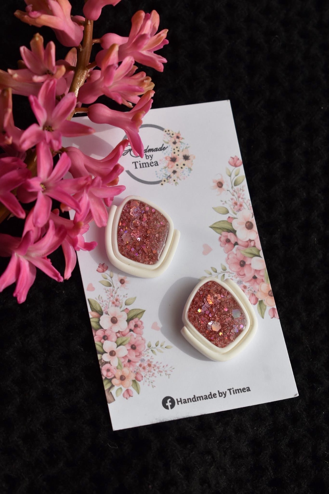 Cercei Sofia - bijuterii - cercei - cercei din rășină - Artynos.ro