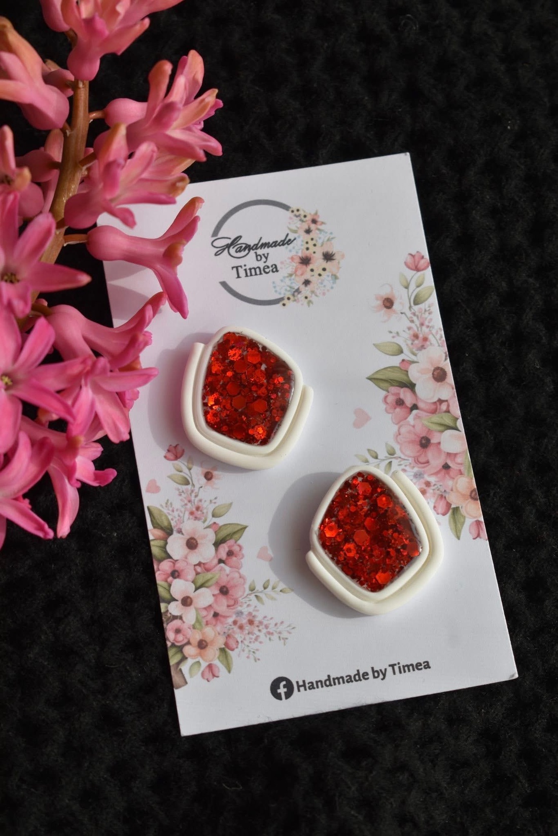 Cercei Sofia - bijuterii - cercei - cercei din rășină - Artynos.ro