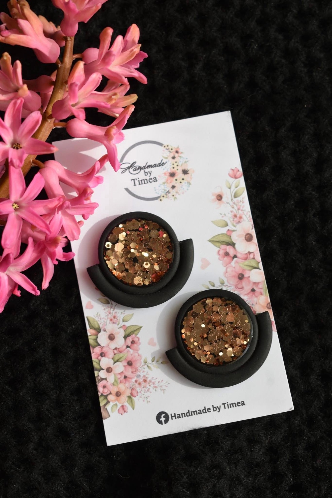 Cercei Adelie - bijuterii - cercei - cercei din rășină - Artynos.ro