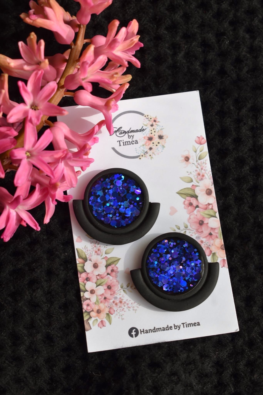 Cercei Adelie - bijuterii - cercei - cercei din rășină - Artynos.ro