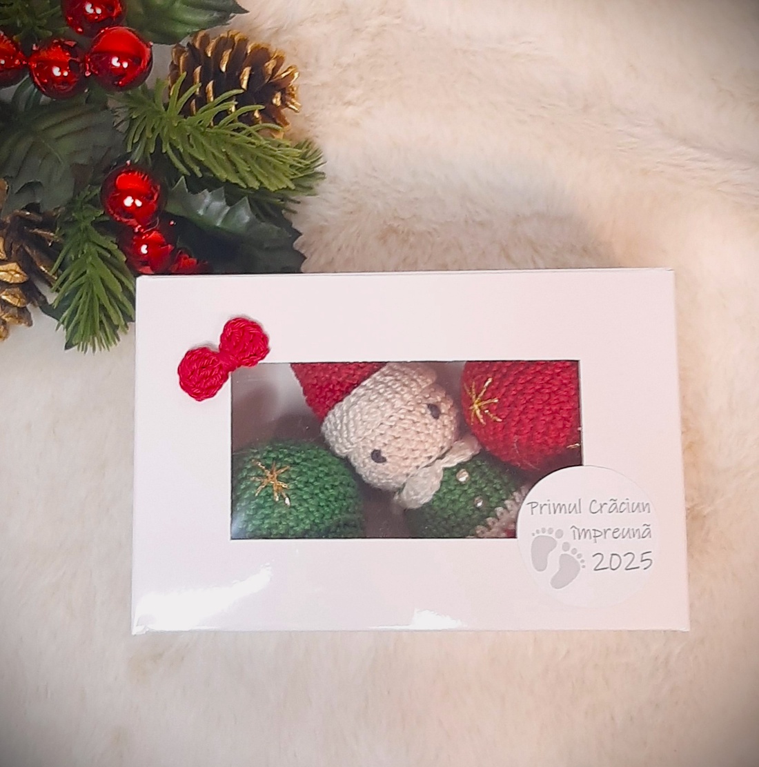 Primul Crăciun Împreună - set de decorațiuni croșetate - crăciun - cadouri de moș crăciun - cadouri de moș crăciun - Artynos.ro