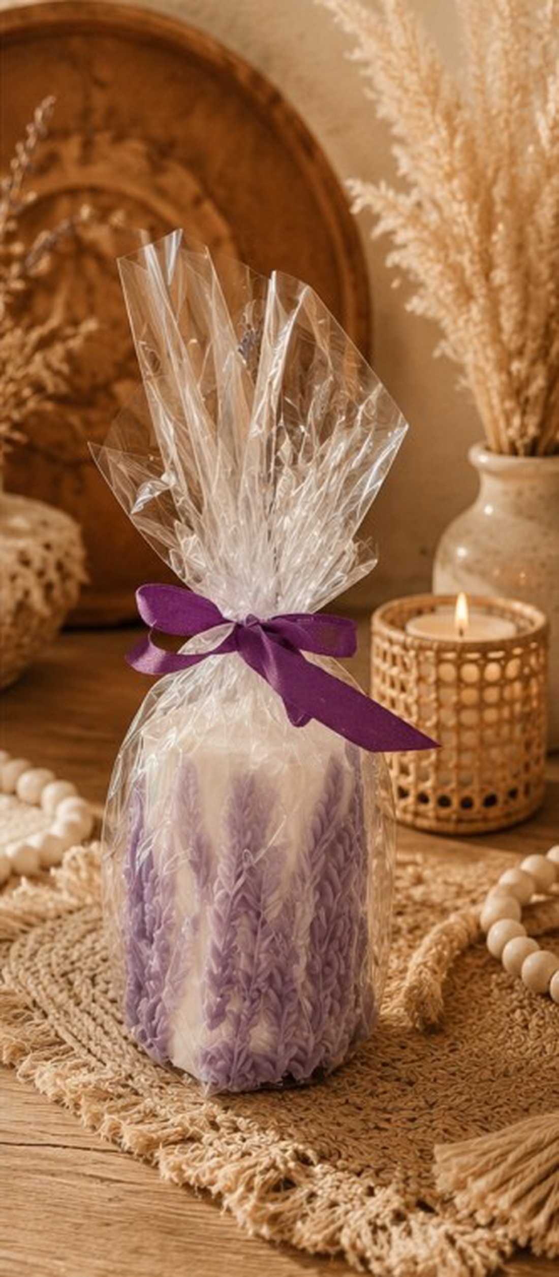 Lumânare decorativă handmade � Buchet de Lavandă Mov - casă & stil de viață - lumânări, parfumuri, arome - lumânări artizanale - Artynos.ro