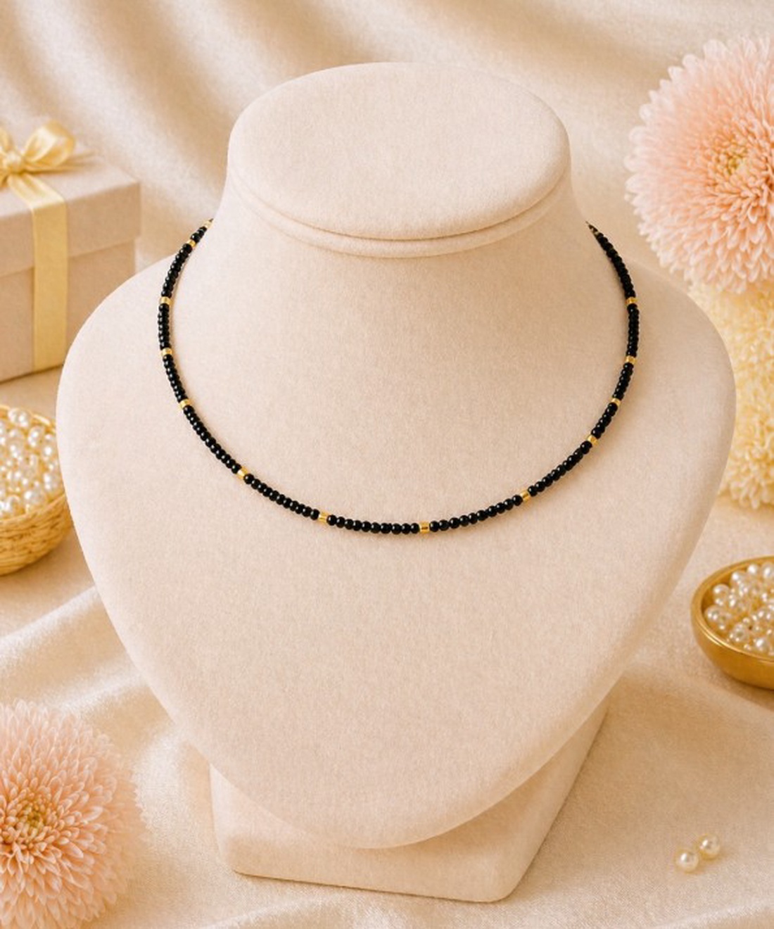 Chocker negru/auriu - bijuterii - coliere - chockere - Artynos.ro