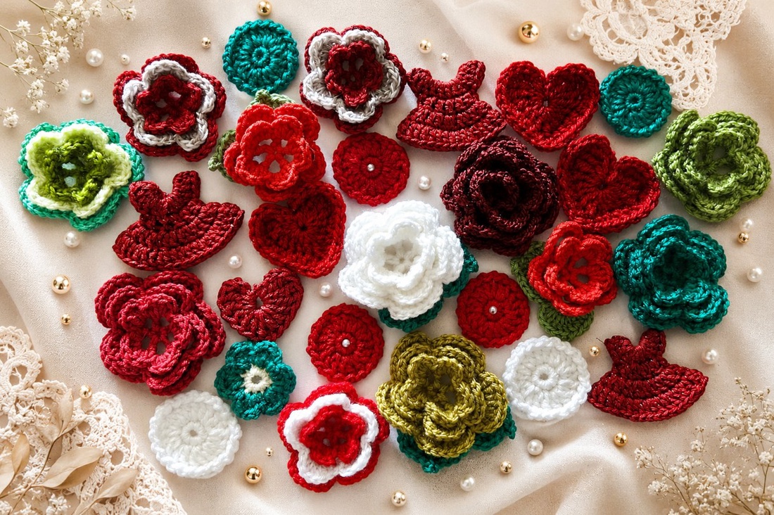 Lot aplicatii crosetate - accessorii și unelte - accesorii decorative - alte accesorii - Artynos.ro