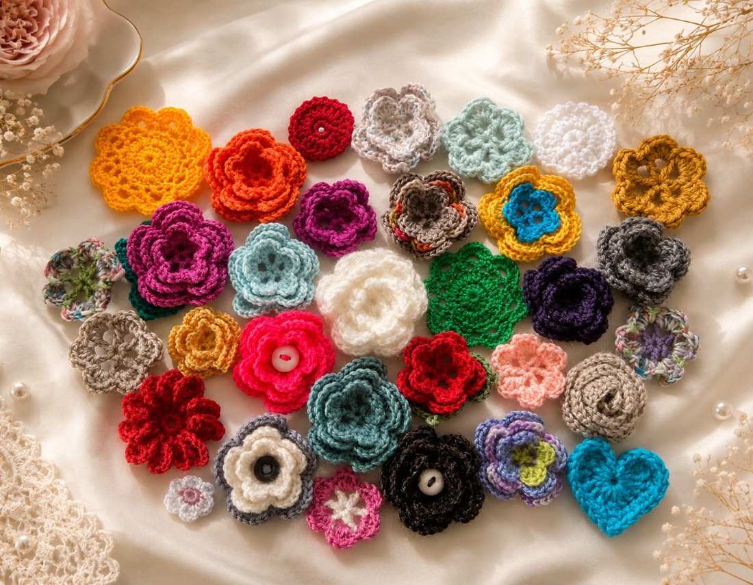 Lot aplicatii crosetate - accessorii și unelte - accesorii decorative - alte accesorii - Artynos.ro
