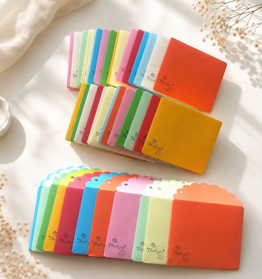 Plicuri mini dantelate, stampilate manual - casă & stil de viață - produse de papetărie - plicuri - Artynos.ro
