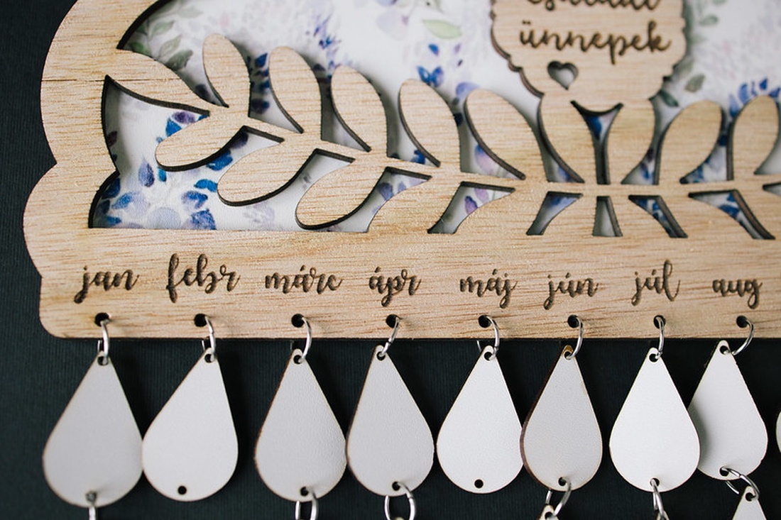 Calendar zile de nastere - model lavanda - casă & stil de viață - decorațiuni de casă - decorațiuni de pereți - calendar perete - Artynos.ro