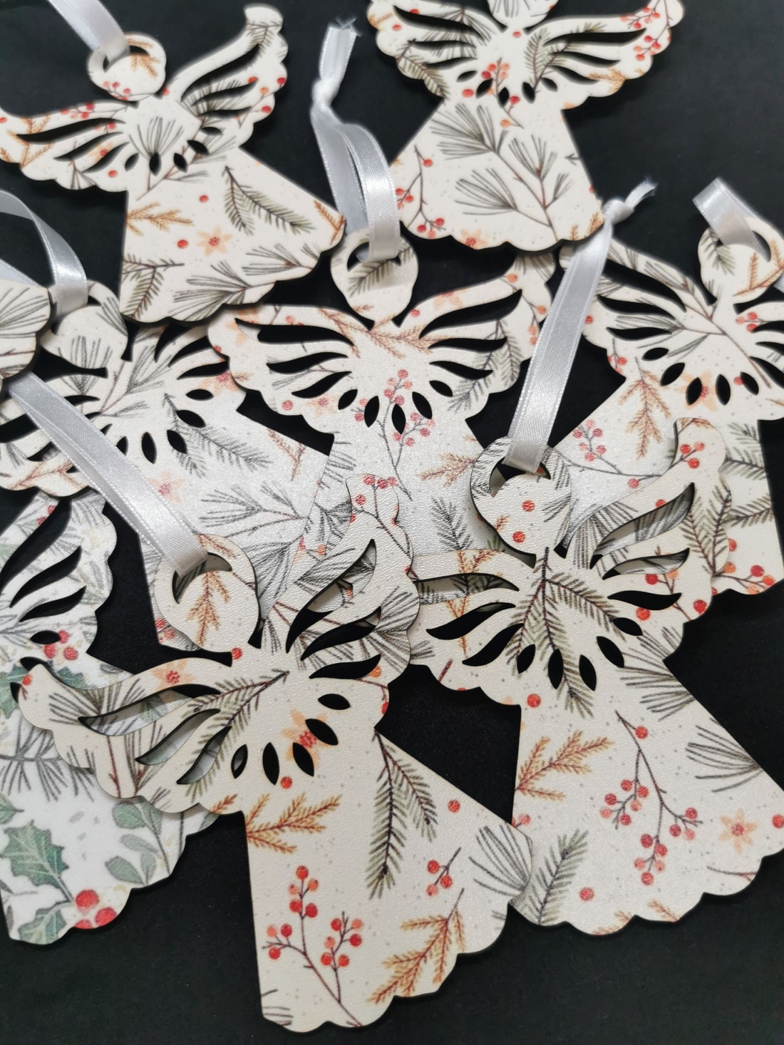 Ornament Crăciun - îngeraș cu model - crăciun - decorațiuni de crăciun de casă - globuri de crăciun - Artynos.ro