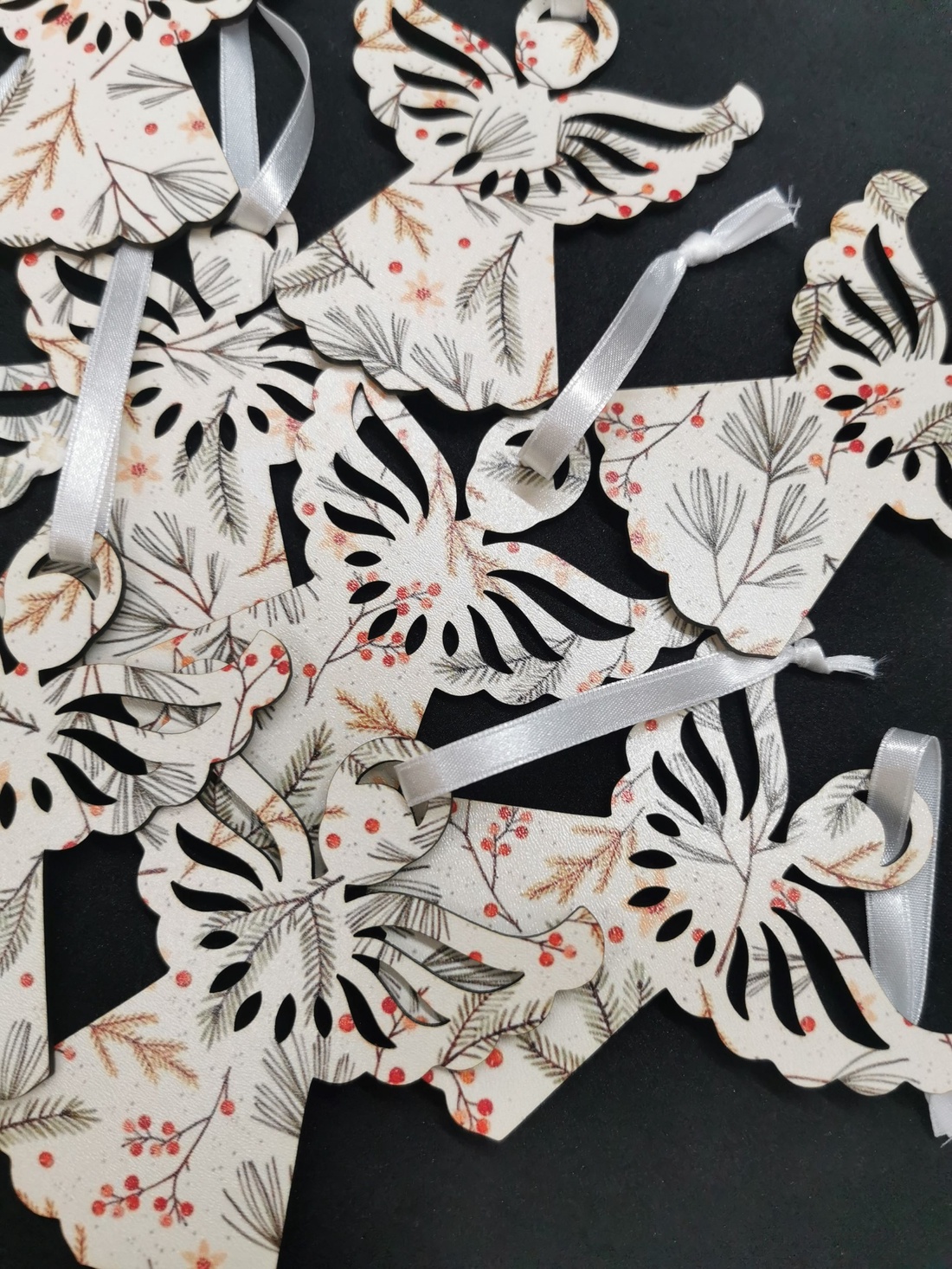 Ornament Crăciun - îngeraș cu model - crăciun - decorațiuni de crăciun de casă - globuri de crăciun - Artynos.ro