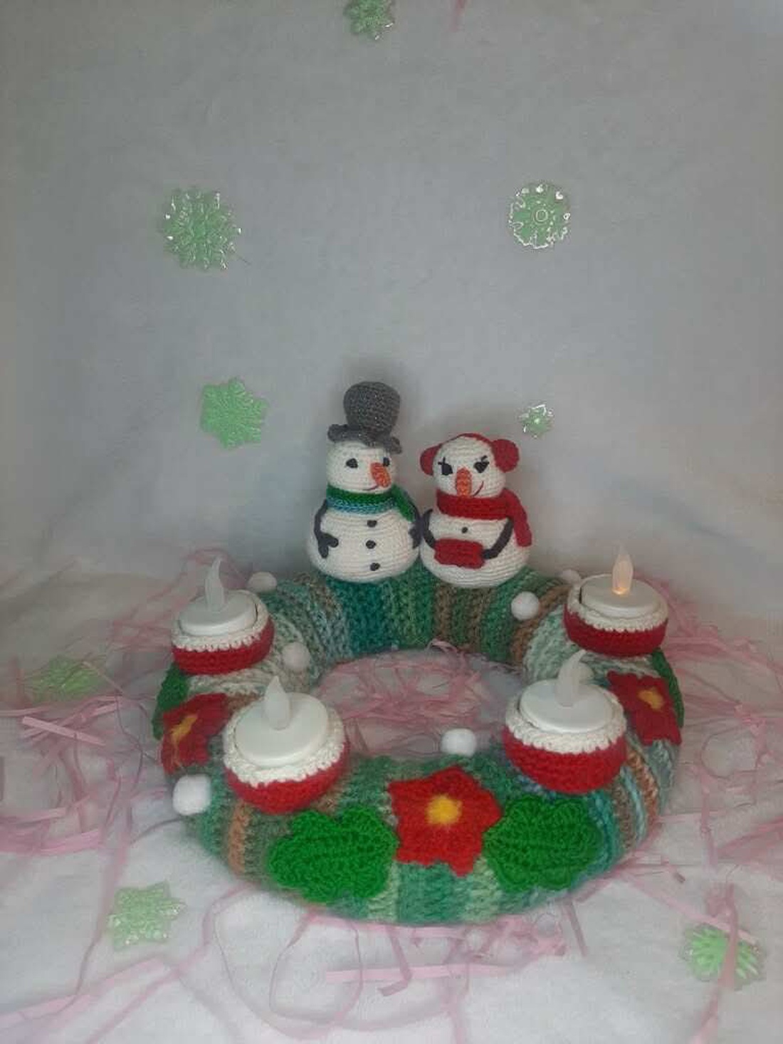 Coroniță advent - crăciun - accesorii cadou de crăciun - felicitări de crăciun - Artynos.ro