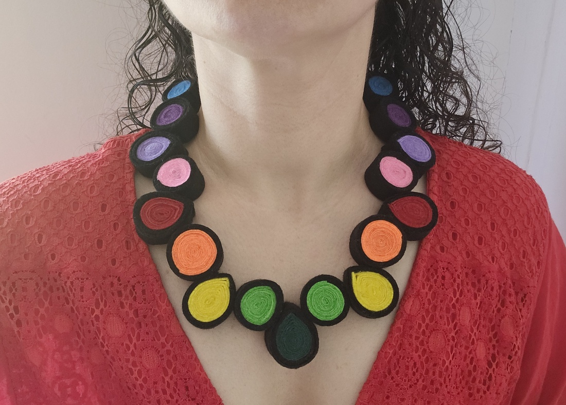 Colier din fetru Acuarele - bijuterii - coliere - coliere fără pandative - Artynos.ro