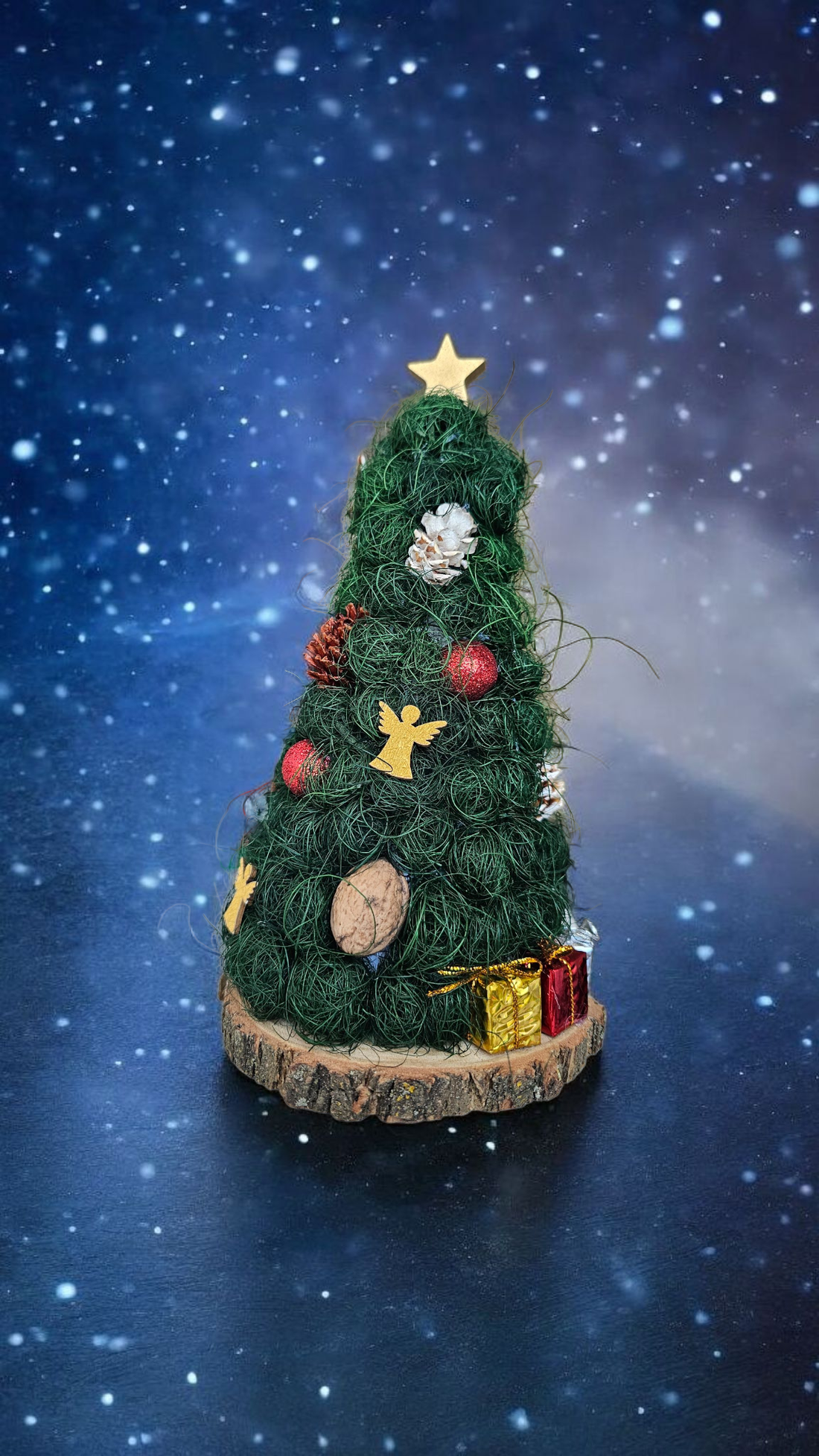 Decorațiune Crăciun brăduț împodobit - crăciun - decorațiuni de crăciun de casă - pom de crăciun  - Artynos.ro