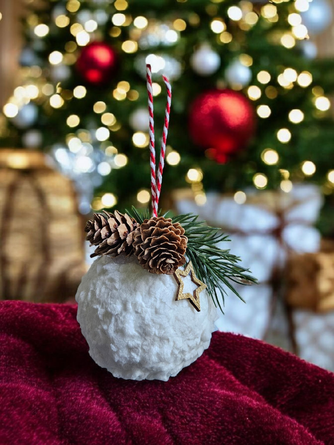 Glob nins decorat - crăciun - decorațiuni de crăciun de casă - globuri de crăciun - Artynos.ro