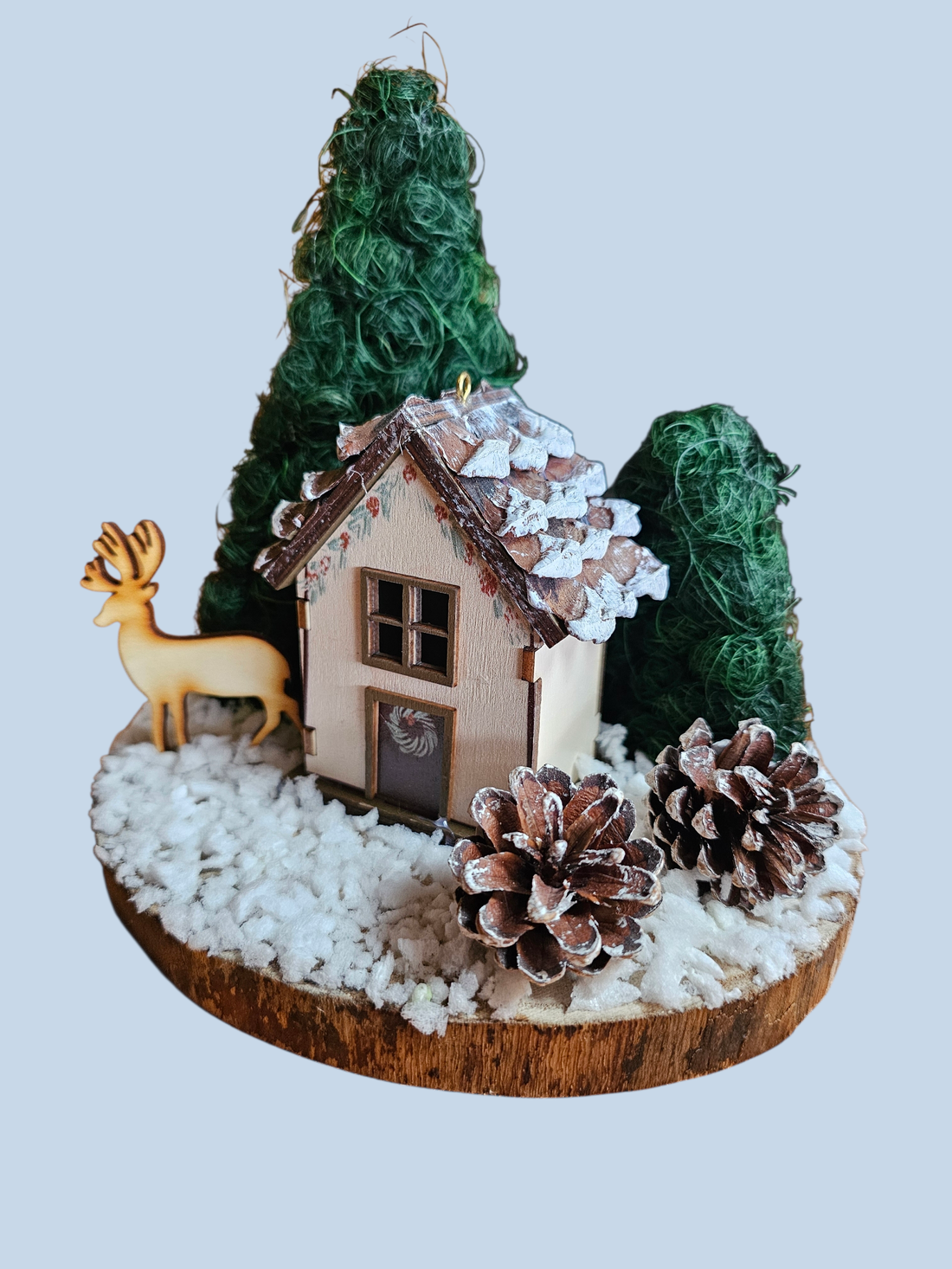 Aranjament rustic Crăciun  - crăciun - decorațiuni de advent - decor pentru masa de advent - Artynos.ro